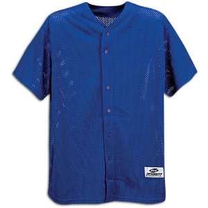  Intensity Mens Short Sleeve Button Front Mesh Jer ( sz 