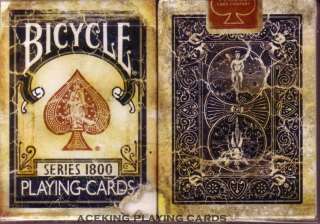 blue Deck Bicycle Vintage 1800 Series Ellusionist Playing cards