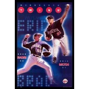  Minnesota Twins   Eric Milton and Brad Radke Framed Poster 