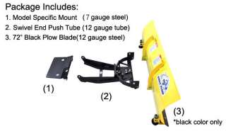 Can Am Commander Snow Plow Kit with 72 Blade   Made in USA   Free 