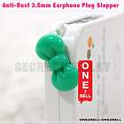 Green Anti Dust 3.5mm Earphone Jack Plug Stopper for iPhone 3 3G 4 4S 