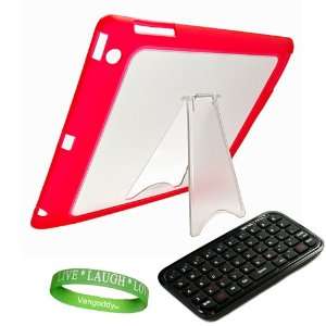  Apple iPad 2 Kickstand Case 2nd Generation TPU Skin Red 