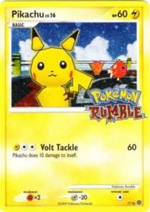 PIKACHU Holo Pokemon Rare Card Promo Rumble Set 7/16  