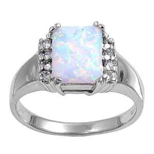  Sterling Silver Lab Opal Ring   2mm Band Width   11mm Face 