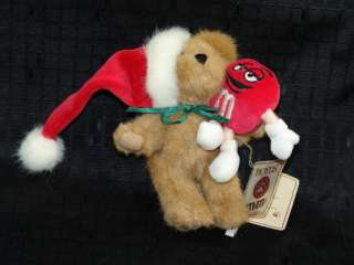 NEW Christmas Hat Boyds Bear JOLLY with Red M&M Lovey  