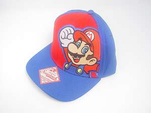 Super Mario Hat Red/Blue Baseball Cap Snap Back Licensed  