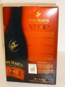 REMY MARTIN VSOP COGNAC PINT 375 ML DISCONTINUED ONE GLASS SET  