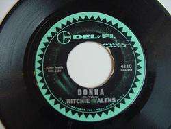 RITCHIE VALENS 45 DONNA/LA BAMBA DEL FI 411O 1950S  