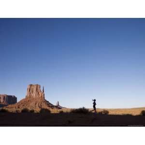 Woman Jogging, Monument Valley Navajo Tribal Park, Utah Arizona Border 