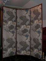 Asian Oriental 3 Panel Room Divider Folding Screen  