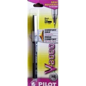  Pilot V 2000 Comfort Grip Rolling Ball Pen Black Ink 