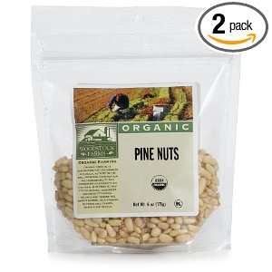 Woodstock Farms Pinenuts, Organic, 6 Ounce Bags (Pack of 2)  