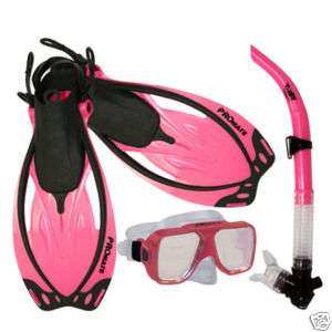 Snorkeling Scuba Dive Gear Mask Snorkel Fins Gift Set  