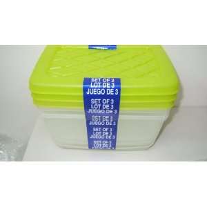   OF 3 STORAGE BOXES PLASTIC CONTAINERS 5.7LT/2 GALLONS