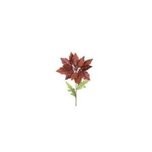   Natures Glow Glitter Poinsettia Artifical Christmas S