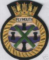 British HMS Royal Navy Plymouth Patch Badge Ship War  