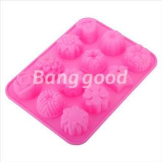 Silicone Cup Cake Mold Candy Cookies Chocolate Maker Flowers Baking 