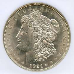 Morgan Silver Dollar 1921 D NGC MS64 White  