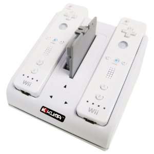  Wii Drop & Charge Station w/ 2 Batteries / Wii Fit Battery 
