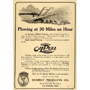   Company Plow Oil Pull Tractor   Original Print Ad