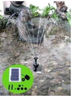3W Solar Powered Water Pump w/ LED 1.3 Watt Fountain  