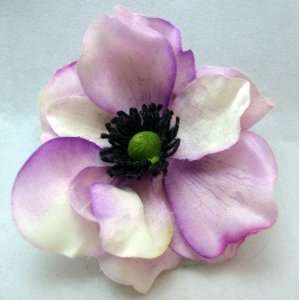   NEW Light Puprle Lavender Anemone Hair Flower Clip, Limited. Beauty