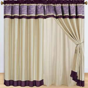   Purple Curtains 2 x Panels 60x84ea. with Valance