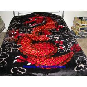  Korean Style Queen Blanket Chinese Dragon