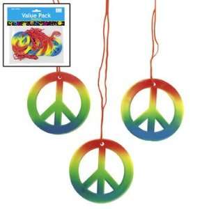  Rainbow Peace Sign Necklaces   Novelty Jewelry & Necklaces 