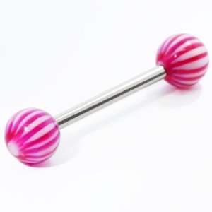 Raspberry Candy Ball Tongue Ring Barbells Body Jewelry 
