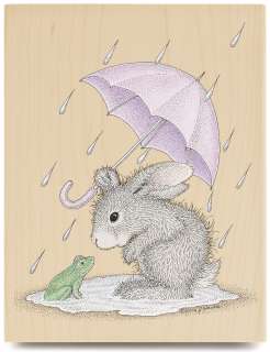 Puddle Fun House Mouse Mounted Rubber Stamp 3.75X5 HMPR 1062  