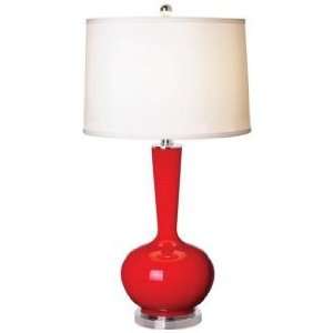   Kathy Ireland Midnight Skyline Red Vase Table Lamp