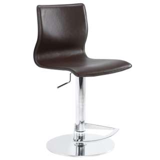   Chocolate Leather Adjustable Bar Counter Stool by Nuevo Living HGAR137