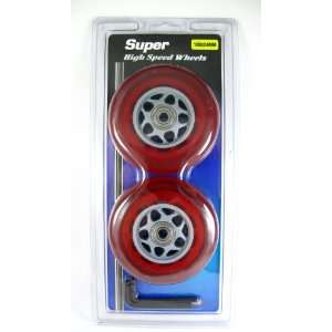  RED REPLACEMENT WHEELS ABEC 5   RAZOR COMPATIBLE Toys 