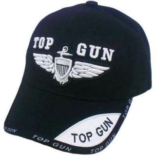 TOP GUN NAVY MILITARY SFTI STRIKE FIGHTER BLACK HAT CAP  