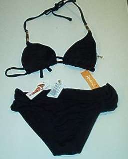 New Raisins Black Triangle String Bikini Swimsuit  