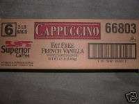 SUPERIOR CAPPUCCINO MIX FAT FREE FRENCH VANILLA 6/2  