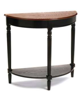   Country Cherry/Black Wood Entryway Table Shelf 095285409068  