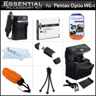 Accessory Kit For Pentax Optio WG 1 Waterproof Camera  