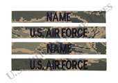   Name Tapes Two U.S. Air Force ABU Name Tape & Service Tape Sets