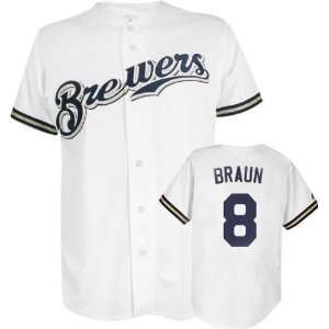 Ryan Braun Majestic MLB Home Replica Milwaukee Brewers Youth Jersey 