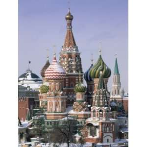  St. Basils Christian Cathedral in Winter Snow, Moscow 