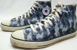 MENS VTG CONVERSE CHUCK TAYLOR USA CAMO BLUE SHOES 12  