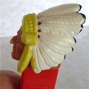   1970s Indian Chief Pez, White Headdress, Austria, No Feet  