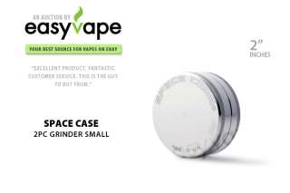 Space Case Grinder 2 pc. Small Aluminium  NEW  Herb Tobacco  