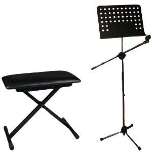  Pyle Mic, Music Sheet Stand and Stool Package   PMSM9 