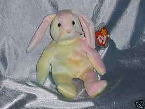 1999 Ty Beanie Baby Hippie the Rabbit Born May 4, 1998  