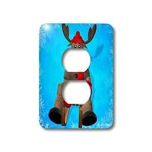 BK Whimsical Reindeer Winter   Sledding Reindeer   Light Switch Covers 