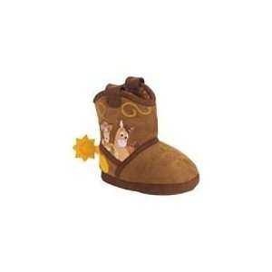  Toy Story 3 Toddler Boys Brown Woody Boot Slippers Shoes 