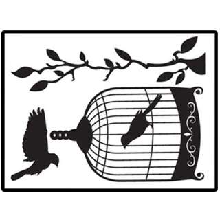 Bird Cage Adhesive WALL STICKER Removable Graphic Decal  
